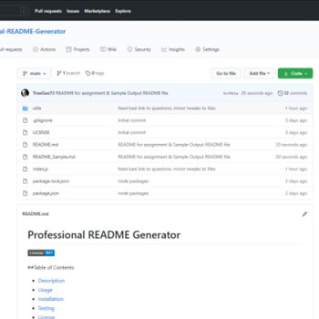 Professional README Generator